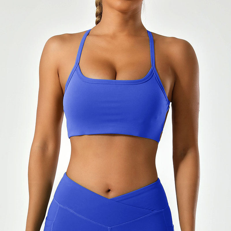 Hot Selling Women Seamless Yoga Clothes Shock-Proof Sports Bra Big